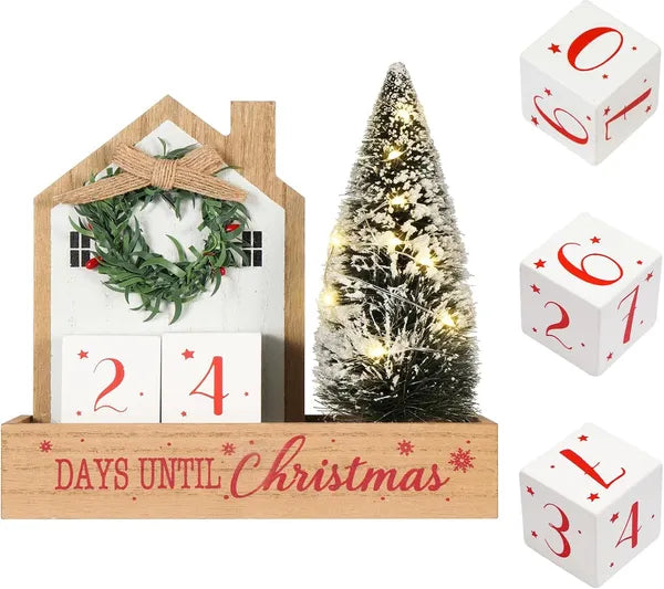 LED Christmas Tree Countdown Block — Lighted Holiday Timer Décor