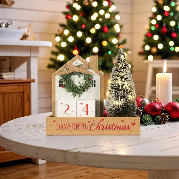 LED Christmas Tree Countdown Block — Lighted Holiday Timer Décor