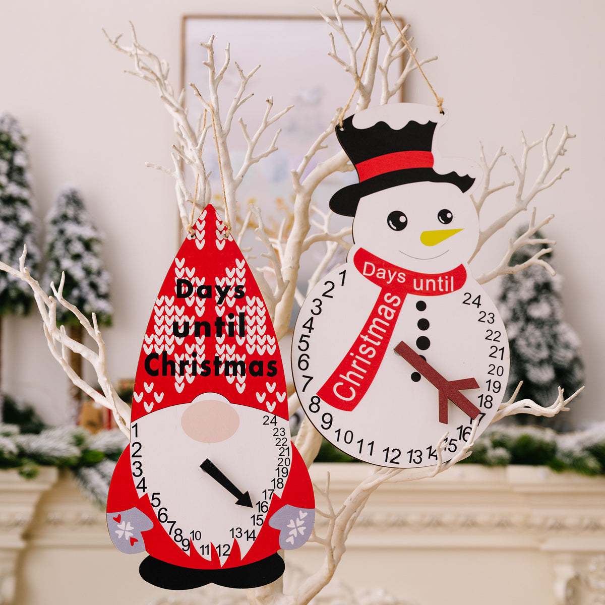 Pointer Hang Ornament Advent — Wooden Countdown Décor