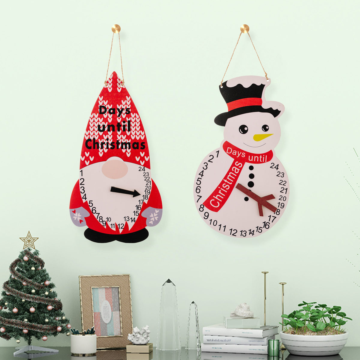 Pointer Hang Ornament Advent — Wooden Countdown Décor