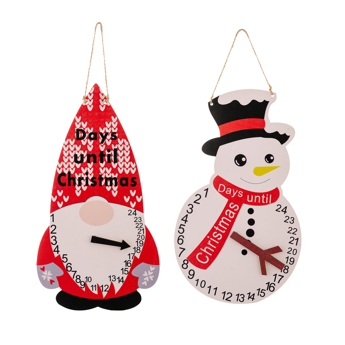 Pointer Hang Ornament Advent — Wooden Countdown Décor