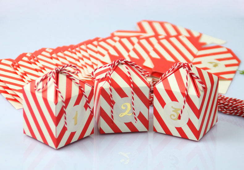 Gold-Stamp Candy Boxes Advent — Fill-Your-Own Countdown