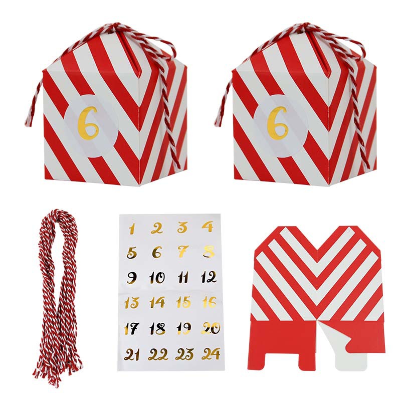 Gold-Stamp Candy Boxes Advent — Fill-Your-Own Countdown