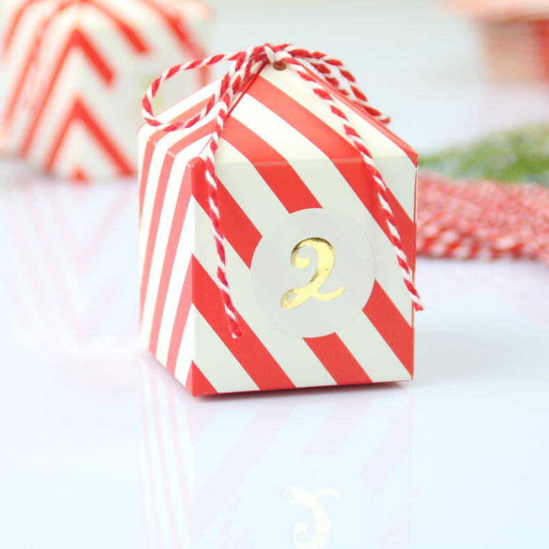 Gold-Stamp Candy Boxes Advent — Fill-Your-Own Countdown