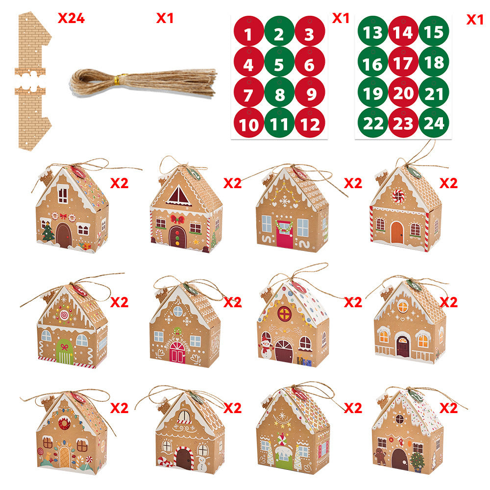 Gingerbread Kraft Boxes Advent — Fill-Your-Own Countdown