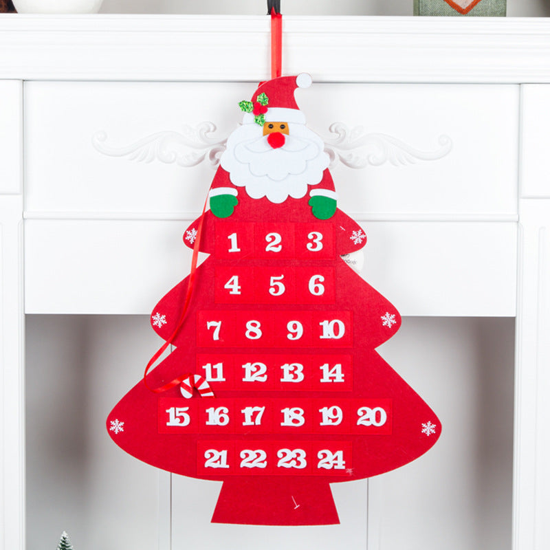 Felt 24-Pocket Advent Calendar Hang — Fill-Your-Own Countdown