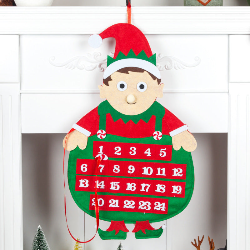 Felt 24-Pocket Advent Calendar Hang — Fill-Your-Own Countdown