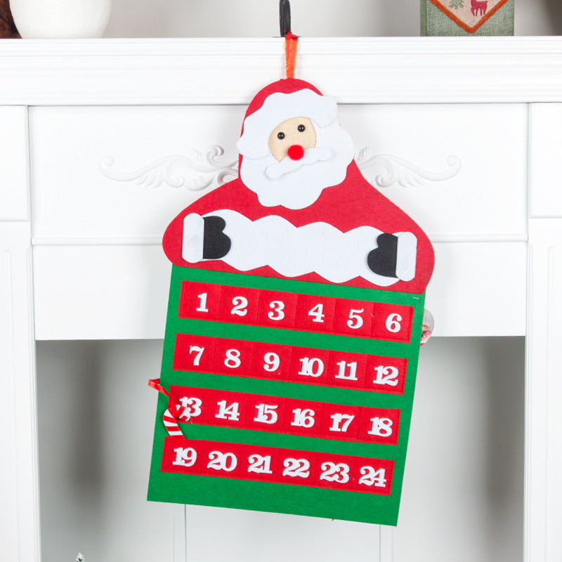 Felt 24-Pocket Advent Calendar Hang — Fill-Your-Own Countdown