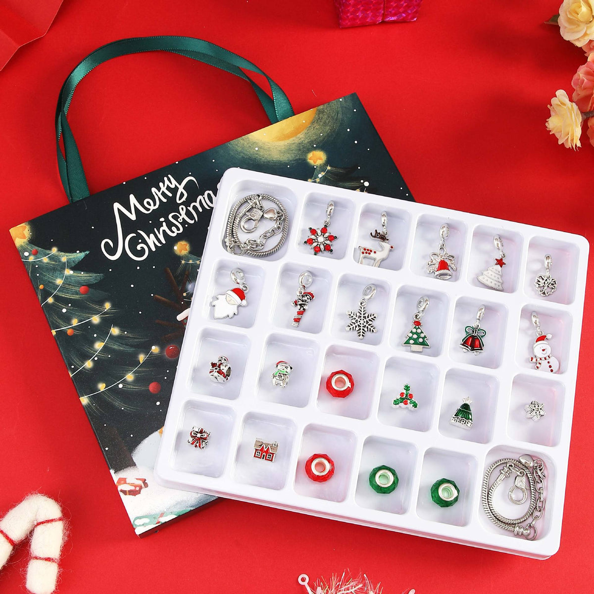 DIY Charm Bracelet Advent Calendar — 24-Day Jewelry Making Kit