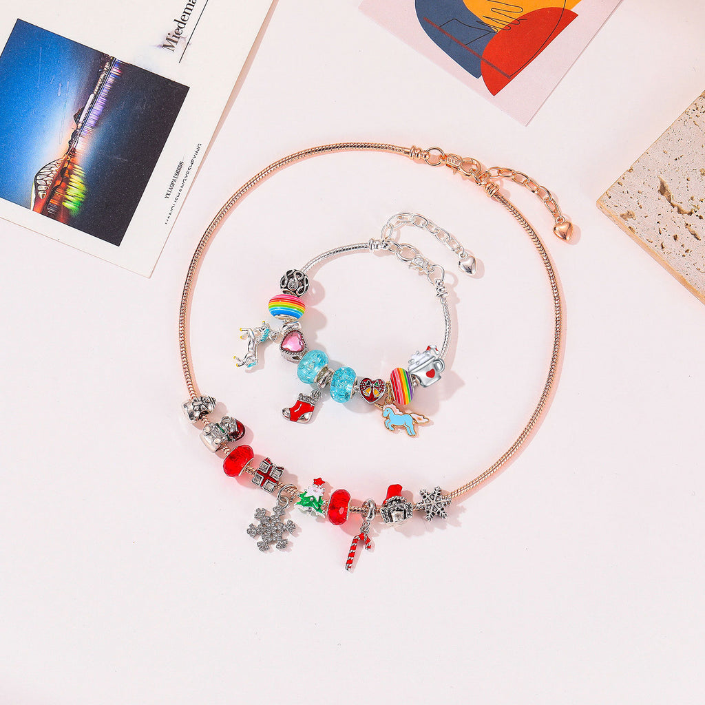 Enamel DIY Jewelry Advent Calendar — Charm Bracelet & Necklace Kit