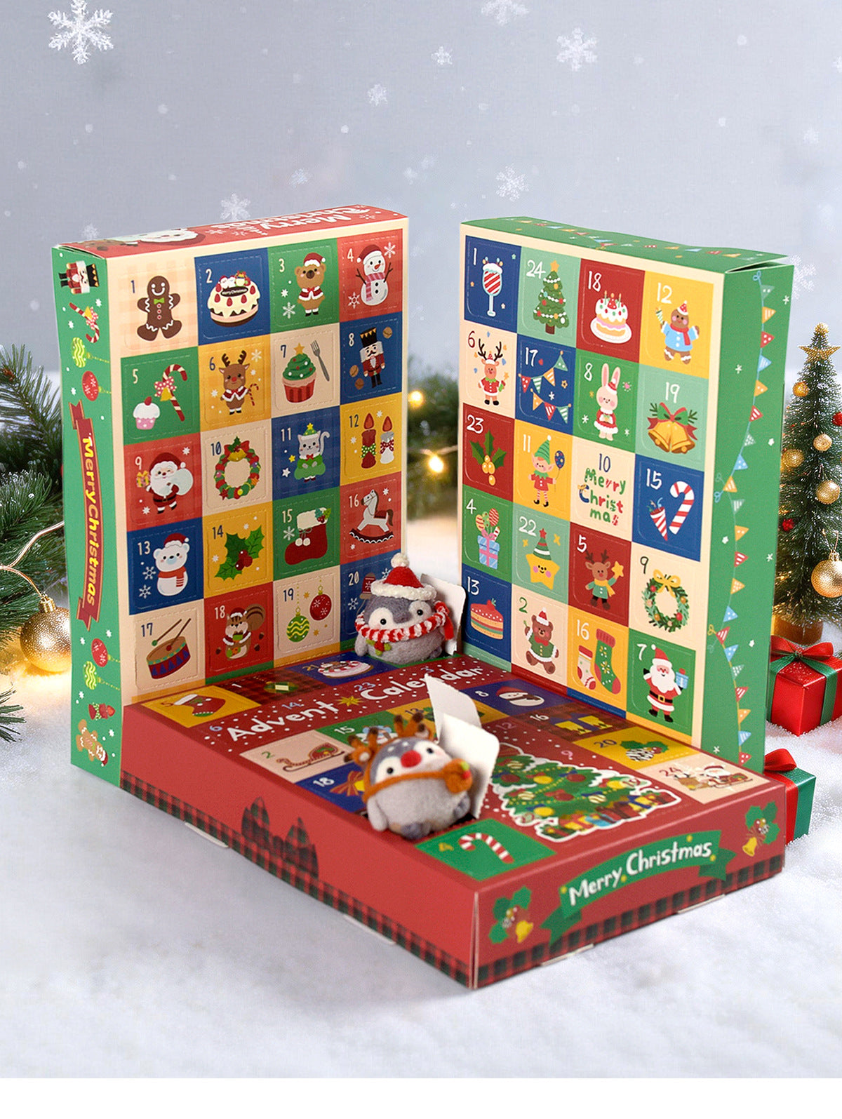 Christmas Empty Poke Advent Box — Fill-Your-Own Countdown