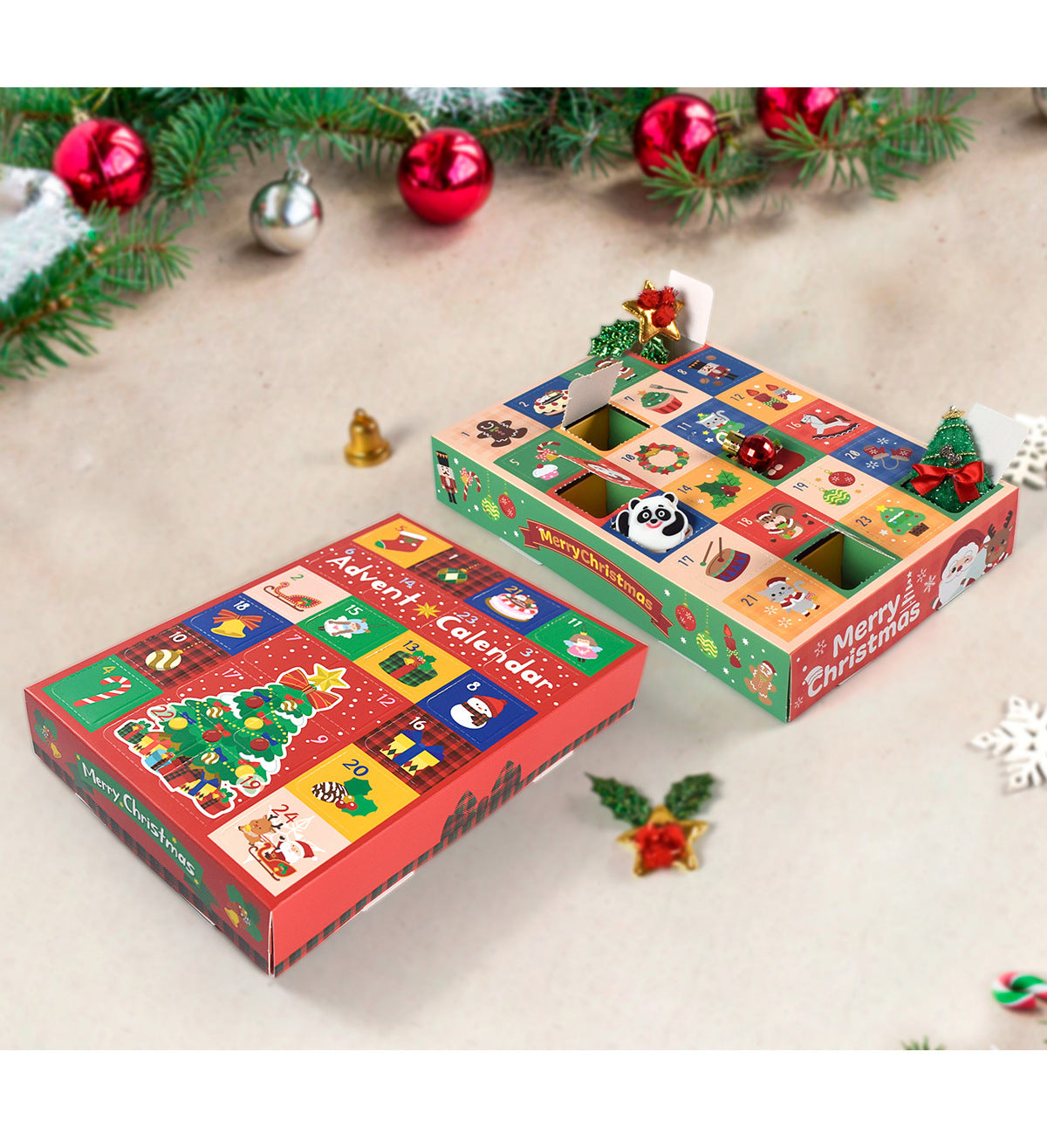 Christmas Empty Poke Advent Box — Fill-Your-Own Countdown