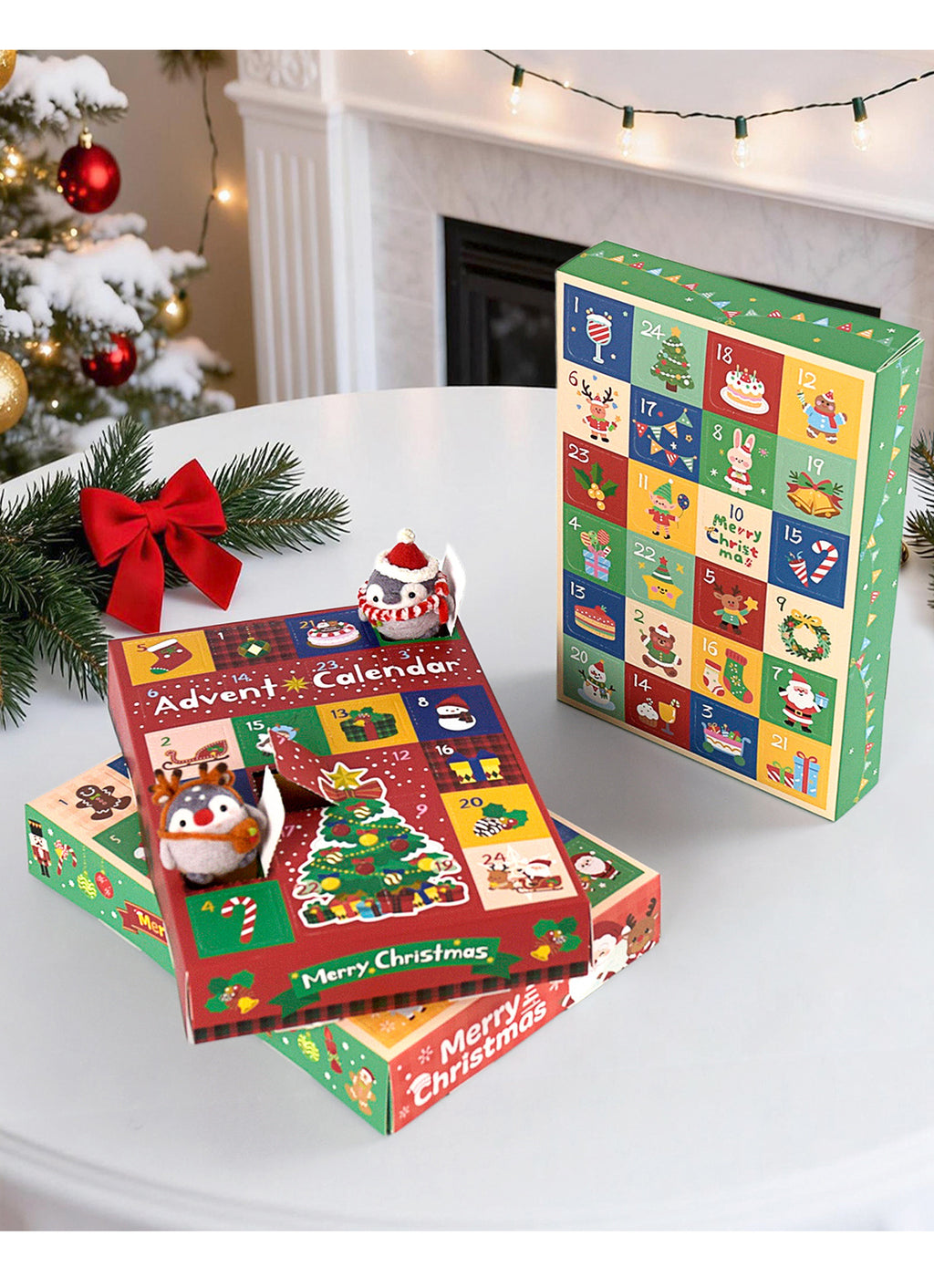 Christmas Empty Poke Advent Box — Fill-Your-Own Countdown