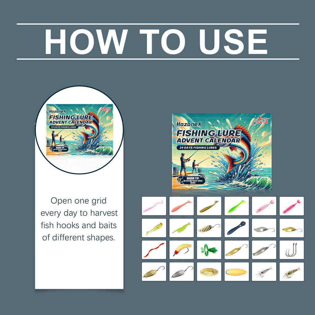 Fishing Lure Advent Calendar — 24-Piece Countdown Set