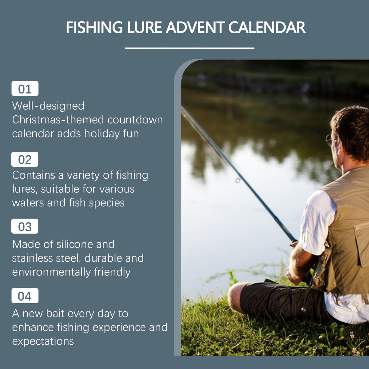 Fishing Lure Advent Calendar — 24-Piece Countdown Set