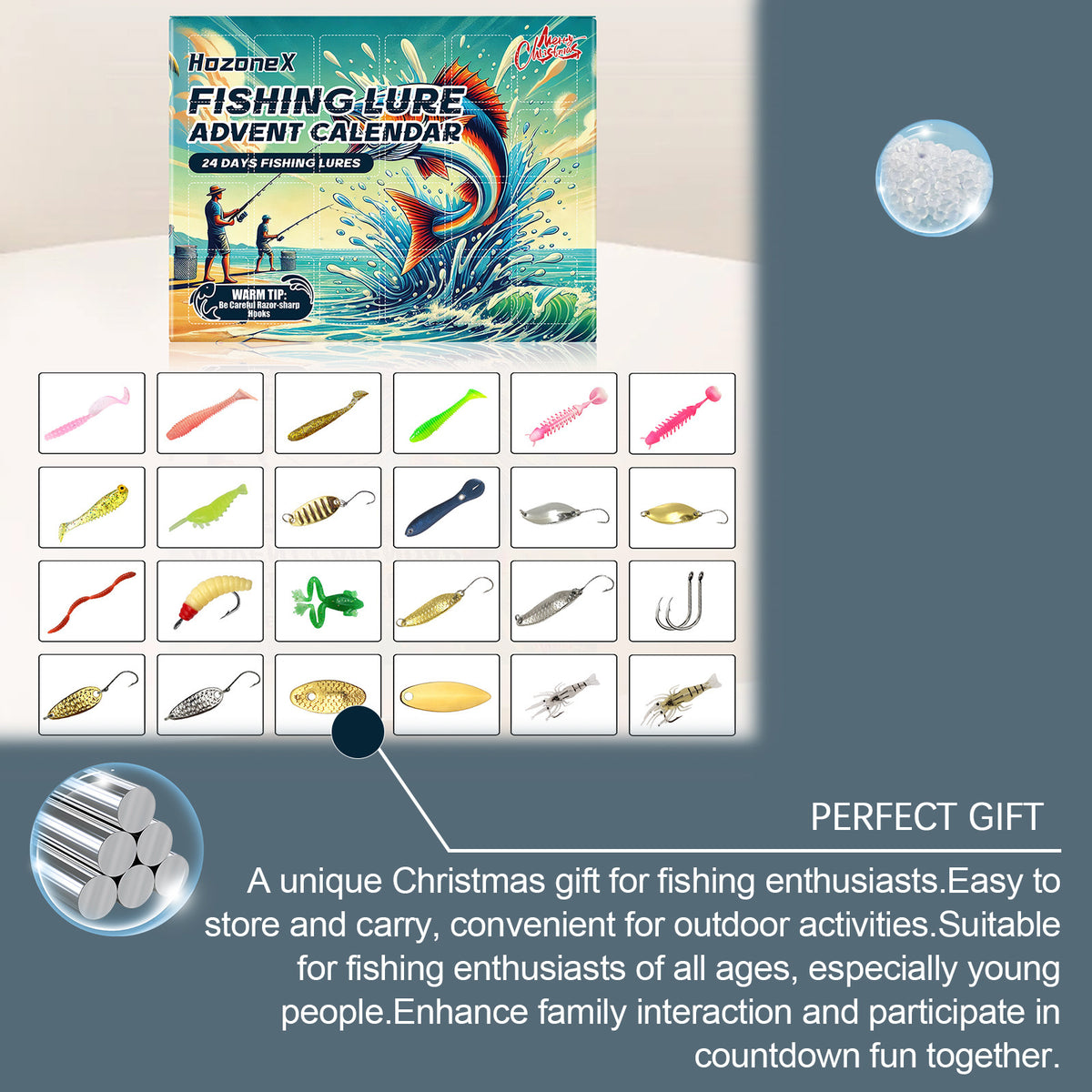 Fishing Lure Advent Calendar — 24-Piece Countdown Set