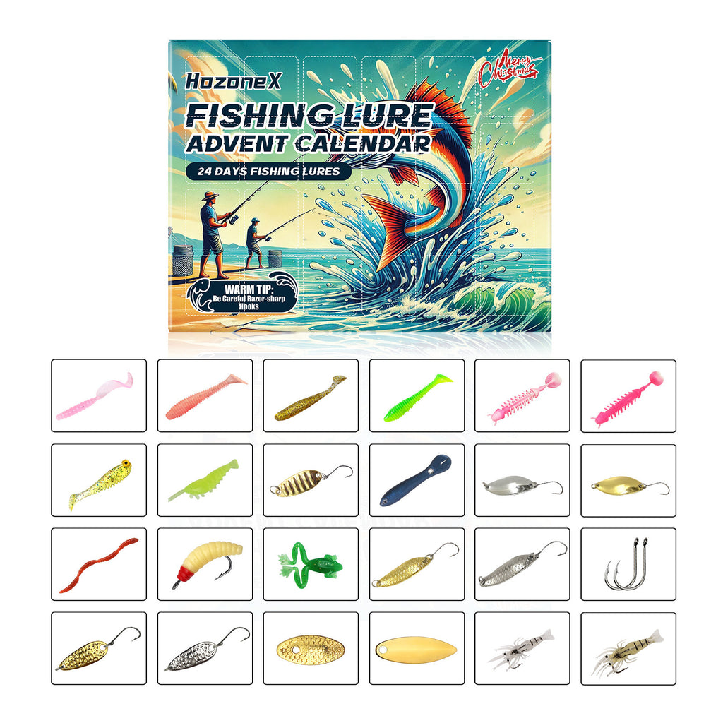 Fishing Lure Advent Calendar — 24-Piece Countdown Set