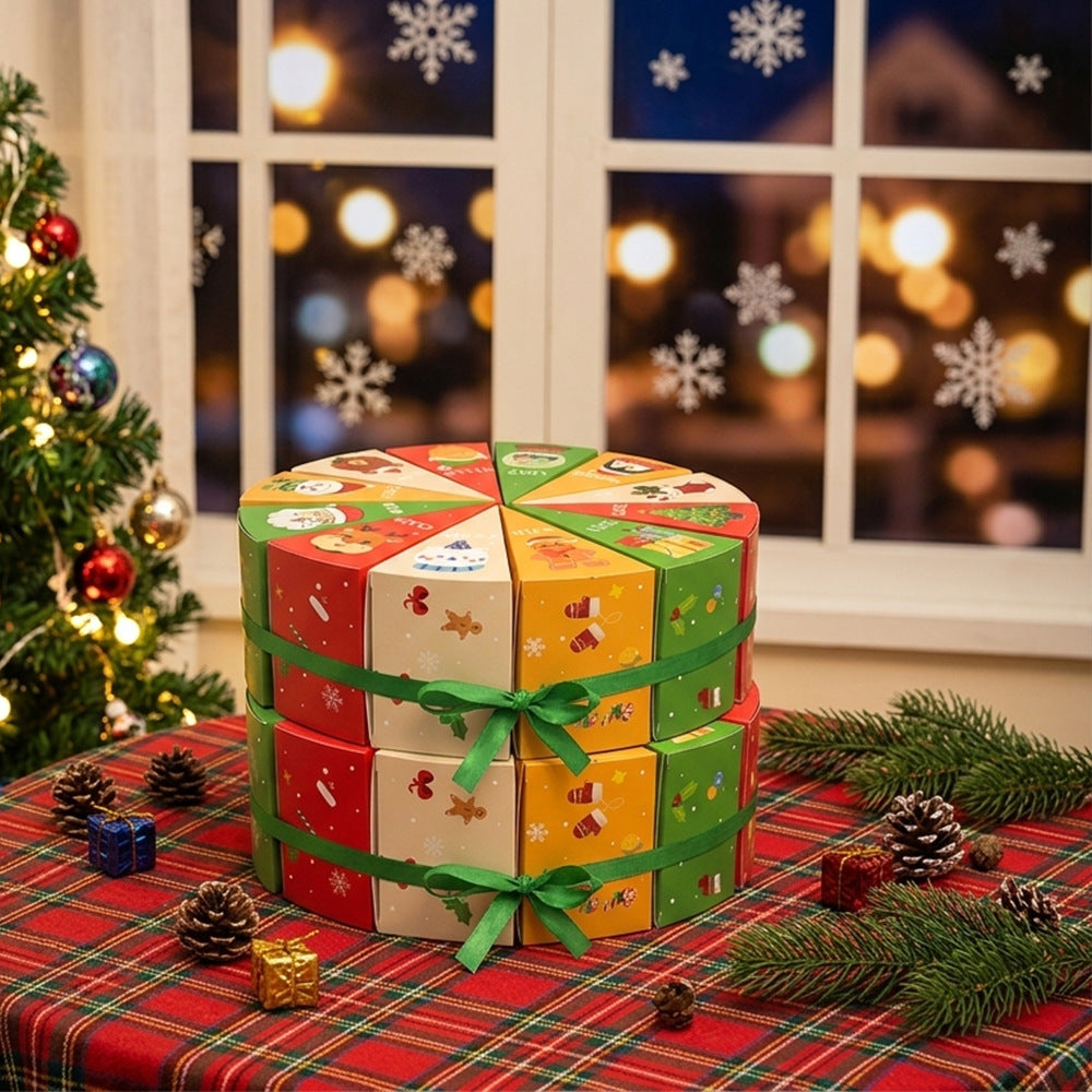 Triangle Advent Boxes with Ribbon — Fill-Your-Own Set