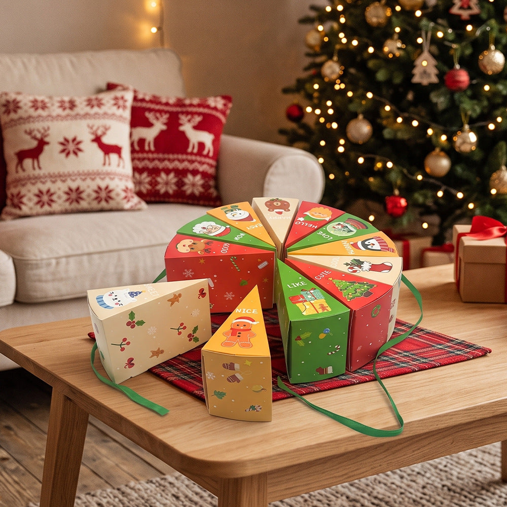 Triangle Advent Boxes with Ribbon — Fill-Your-Own Set