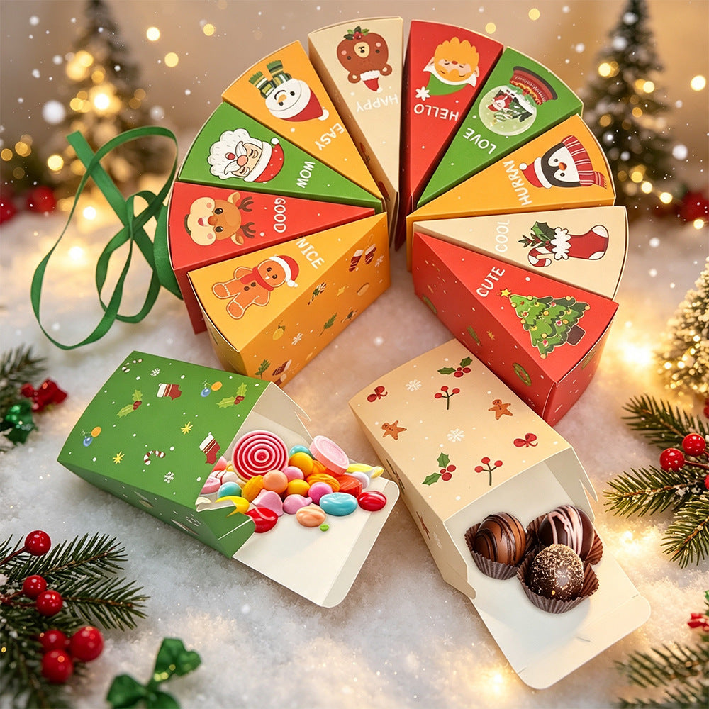 Triangle Advent Boxes with Ribbon — Fill-Your-Own Set