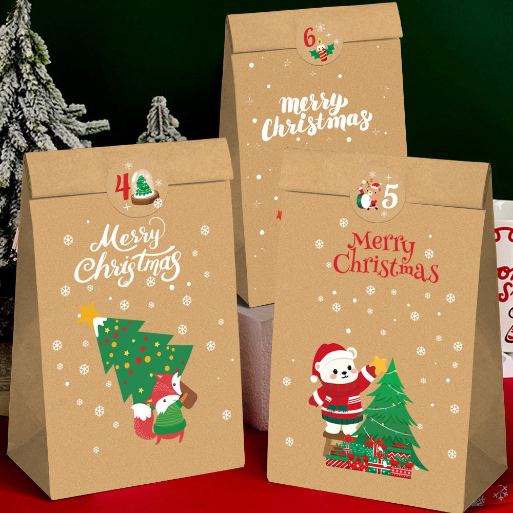 Kraft Paper Advent Bags — Fill-Your-Own Countdown Set