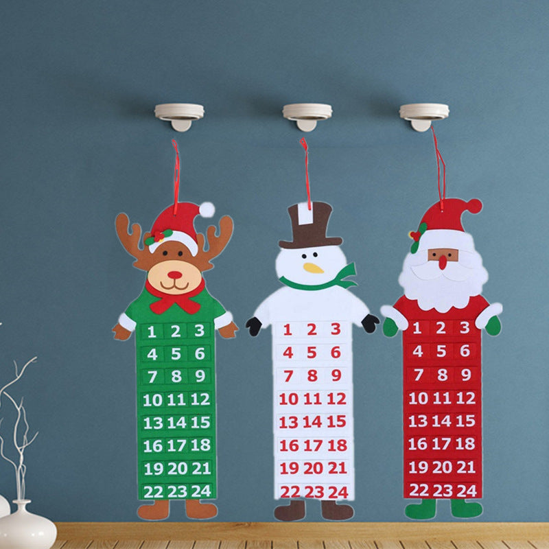Non-Woven Felt Advent Wall Hang — 24 Pockets