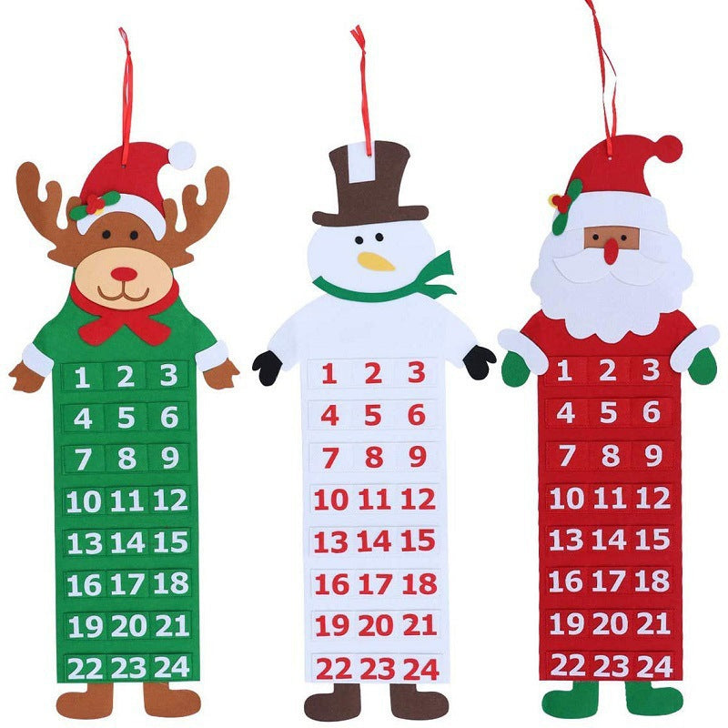 Non-Woven Felt Advent Wall Hang — 24 Pockets