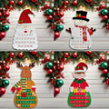 Felt Character Advent Hang — Santa Snowman Elf Elk Countdown