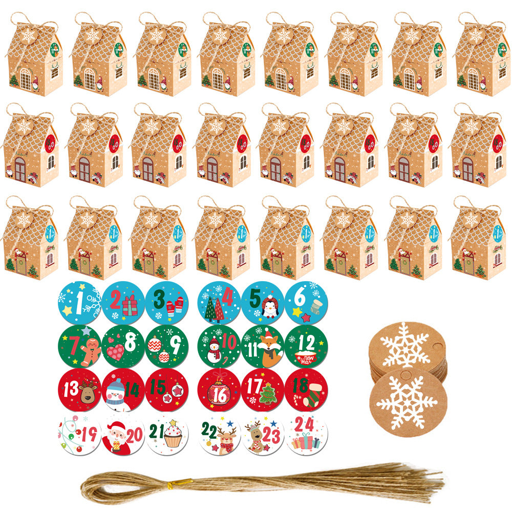 Gingerbread Kraft Boxes Advent — Fill-Your-Own Countdown
