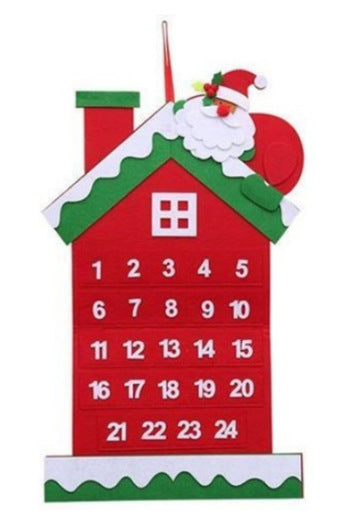 Elf Felt Advent Wall Hang — Fill-Your-Own Pocket Countdown