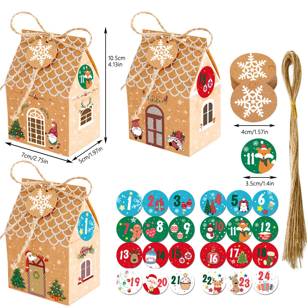 Gingerbread Kraft Boxes Advent — Fill-Your-Own Countdown