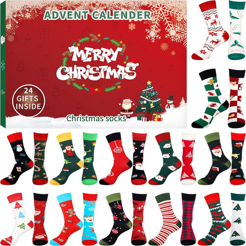 Christmas Socks Advent Calendar — 24 Pair Blind Box Set