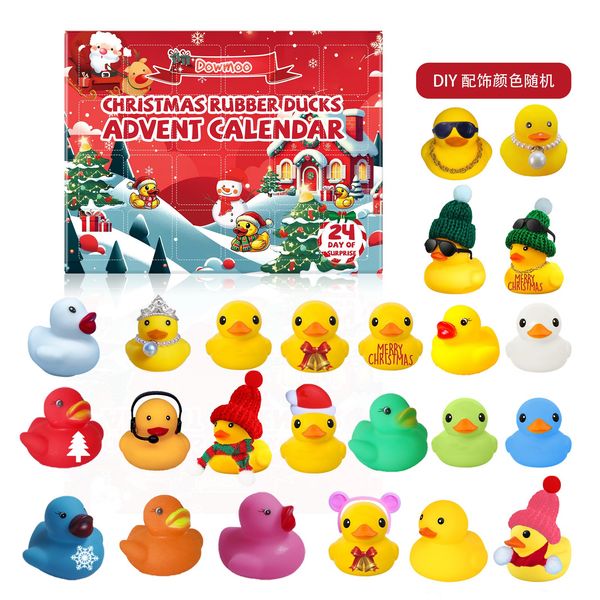 Rubber Duck Advent Calendar — 24 Mini Ducks Countdown Set