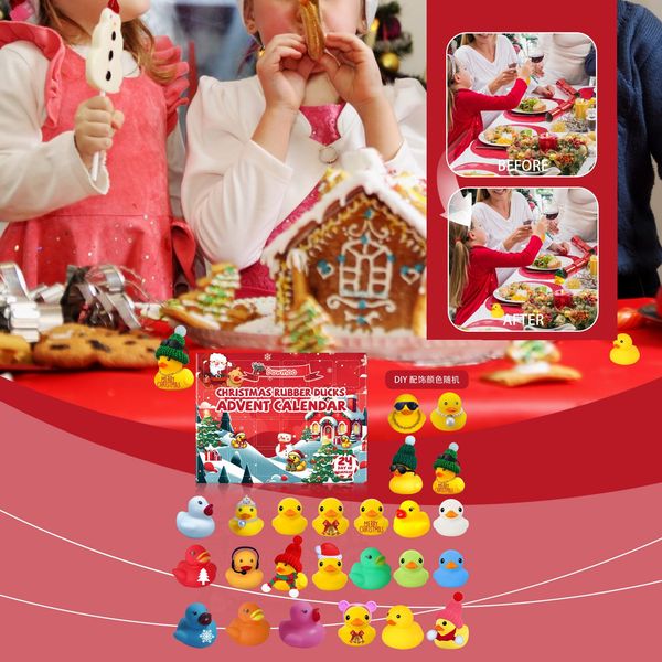 Rubber Duck Advent Calendar — 24 Mini Ducks Countdown Set