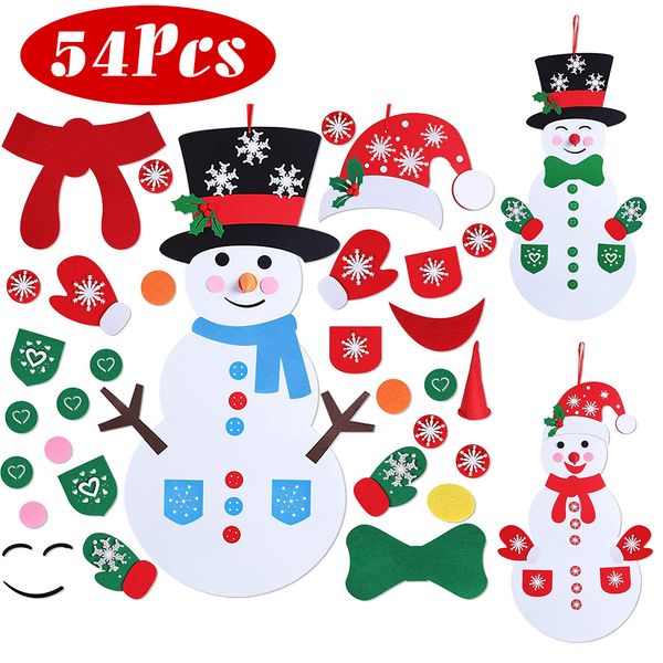 Felt Snowman DIY Advent Hanging Set — Kids Wall Decor
