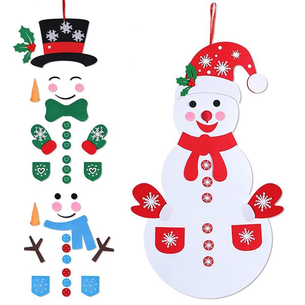 Felt Snowman DIY Advent Hanging Set — Kids Wall Decor