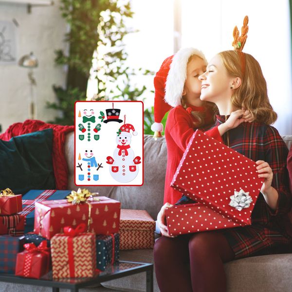 Felt Snowman DIY Advent Hanging Set — Kids Wall Decor
