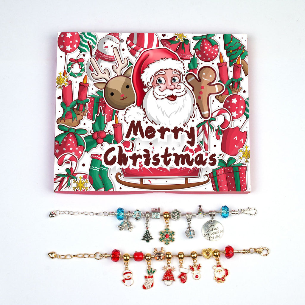 Kids DIY Bracelet Advent Calendar — Santa Reindeer Charm Kit
