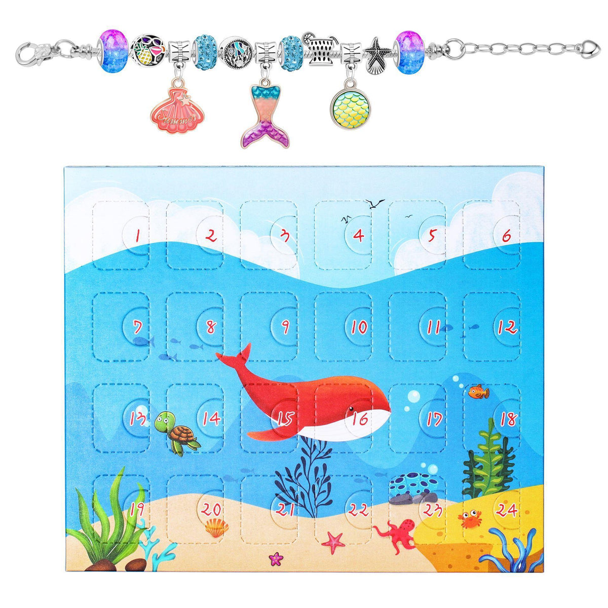 Ocean Theme DIY Bracelet Advent Calendar — 24-Day Charm Kit