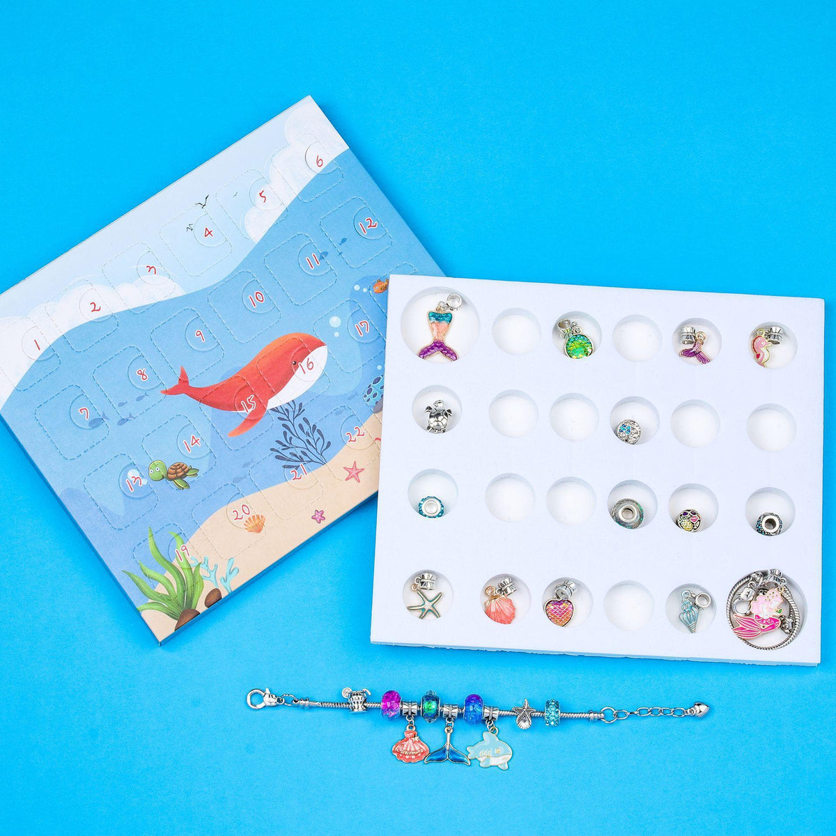 Ocean Theme DIY Bracelet Advent Calendar — 24-Day Charm Kit