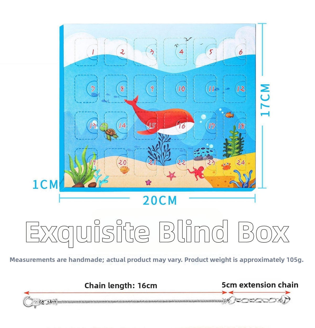 Ocean Theme DIY Bracelet Advent Calendar — 24-Day Charm Kit
