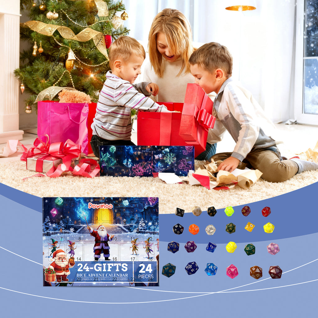 Polyhedral Dice Advent Calendar — 24pc Acrylic Blind Box